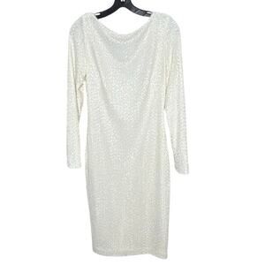 Lauren Ralph Lauren Bridal Sequined High Neck Low Back Party Dress Size 8 New